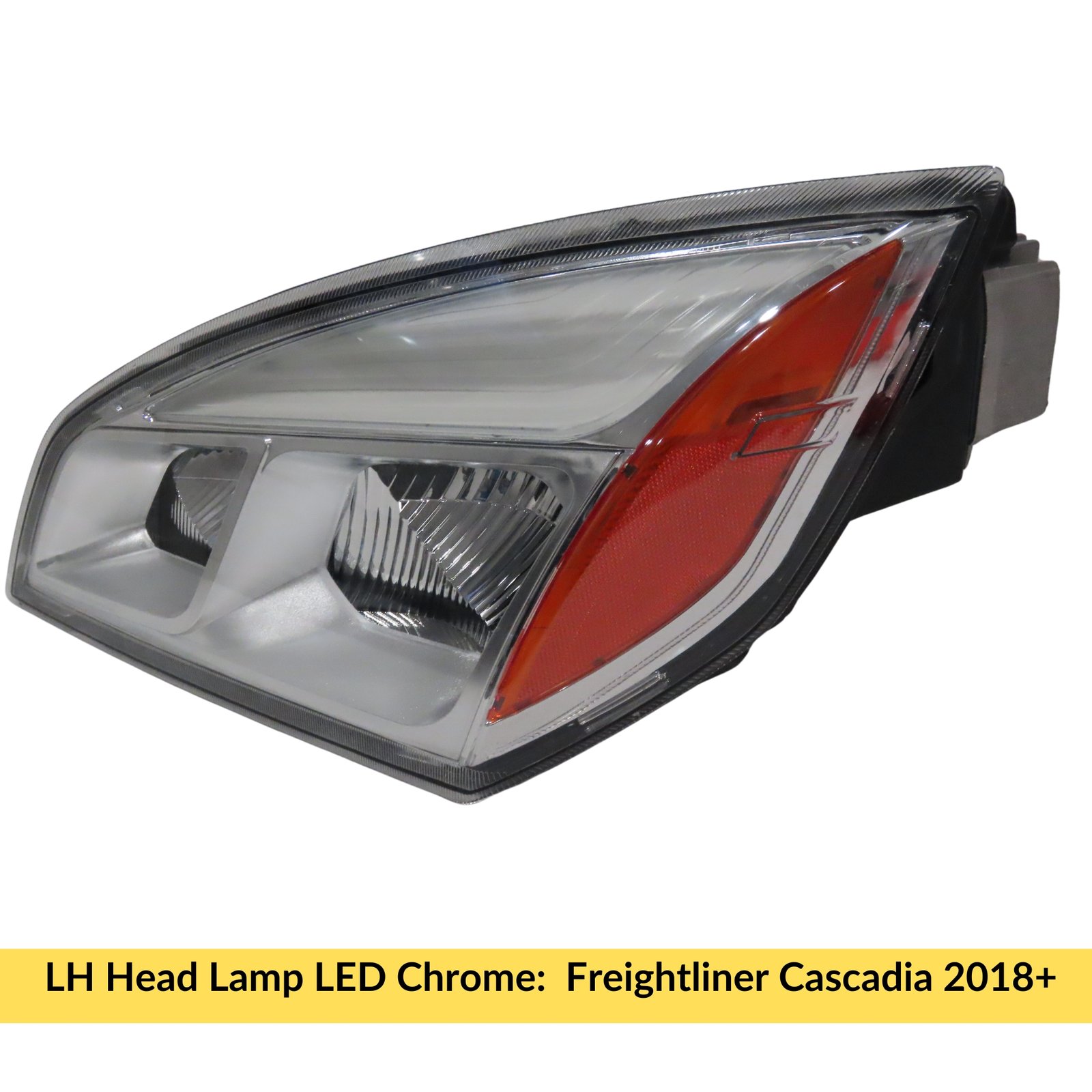 LH Head Lamp LED Chrome Freightliner Cascadia 2018+