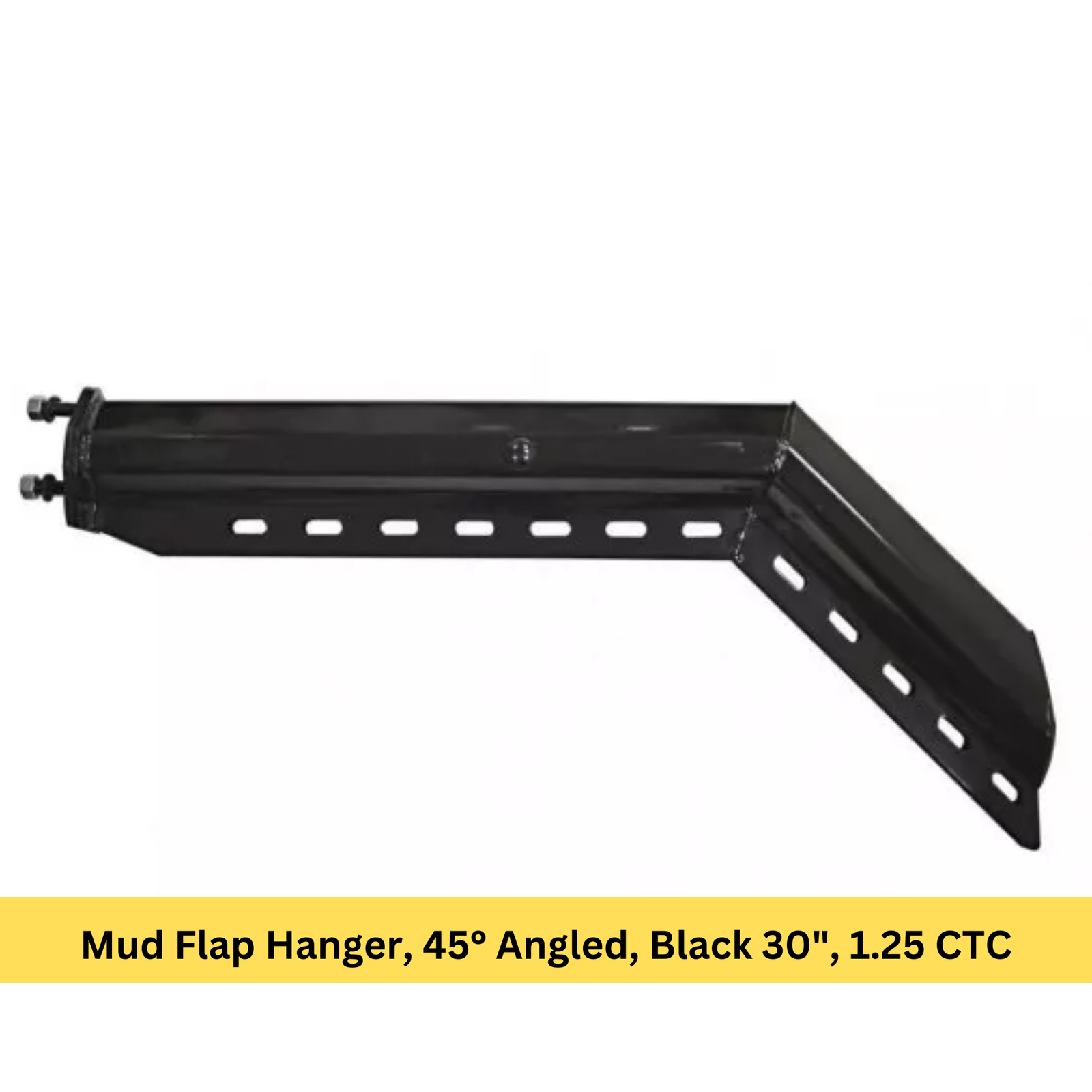 Mud Flap Hanger, 45° Angled, Black 30", 1.25 CTC