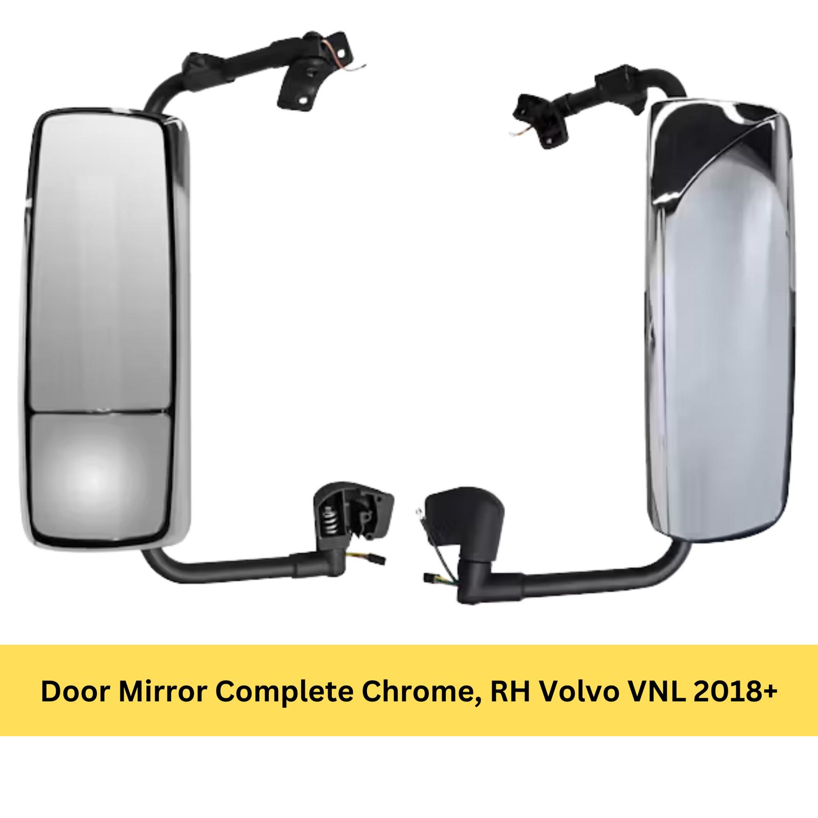 Door Mirror Complete Chrome, RH Volvo VNL 2018+