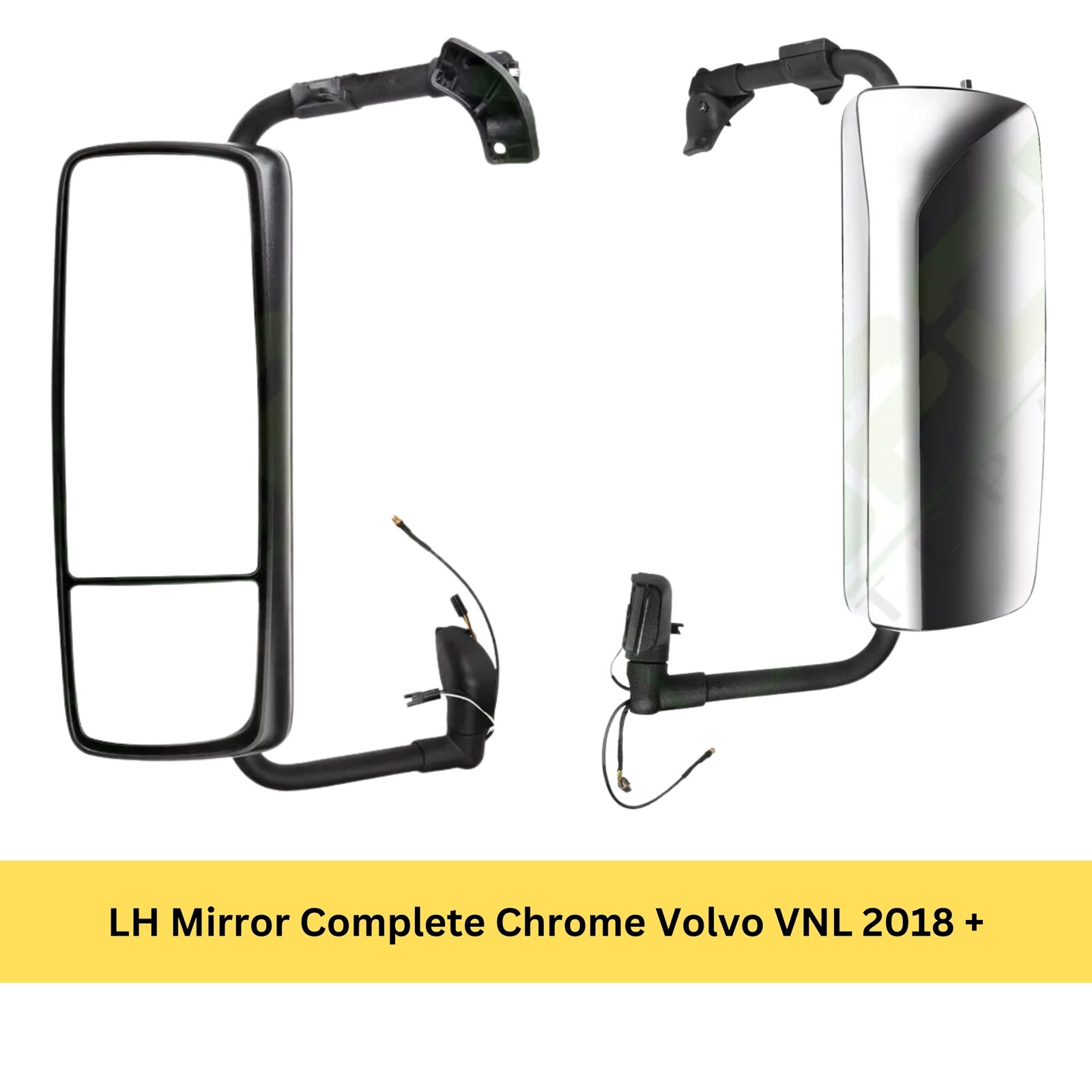 LH Mirror Complete Chrome Volvo VNL 2018 +