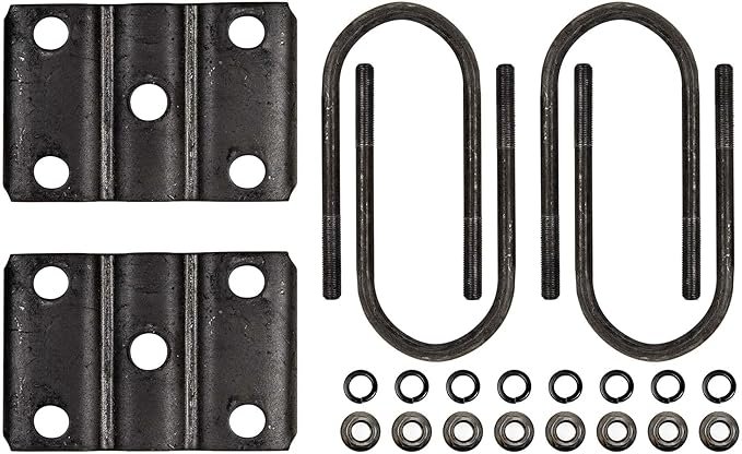 U-Bolt Kit, 5.2K - 7K for 3" Round Axle Tube, 1/2"-7" Long