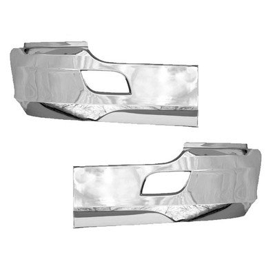 RH Bumper Plastic Chrome,With Braccket Kenworth T680 2013-2021