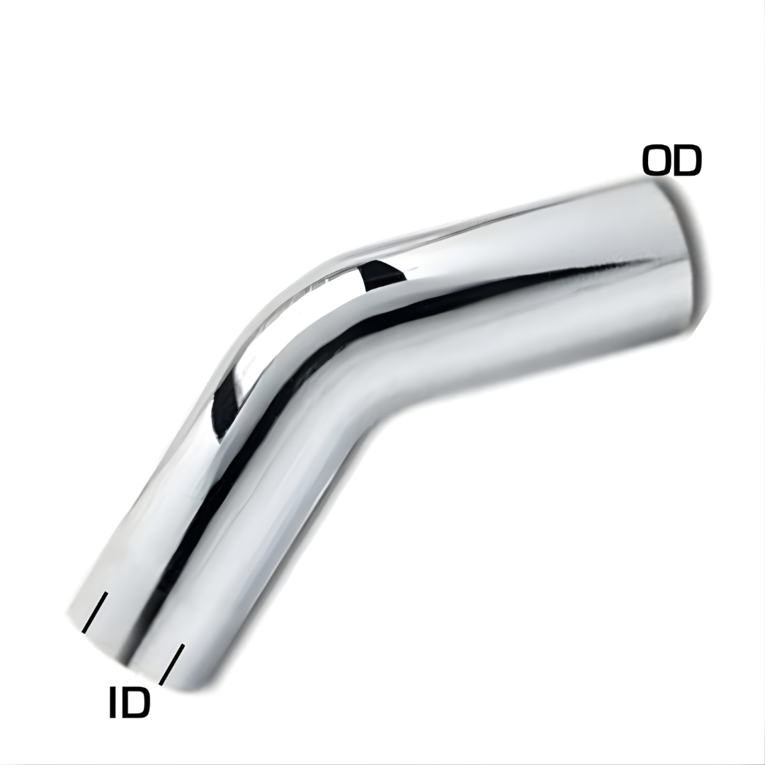 45° Exhaust Elbow Diameter:5'' Leg Length(A&B):15'' Leg Length(R):5.5''