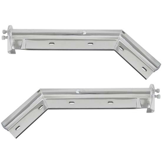 28" S.S. Mud Flap Hanger 45 Degree Angled One Pair 1-1/8