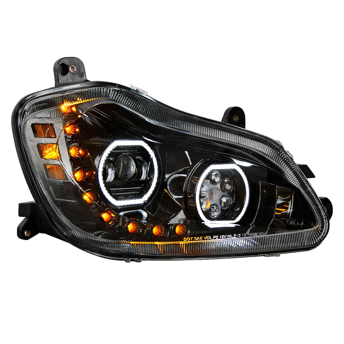 RH LED Head Lamp Black Kenworth T680 2013-2021